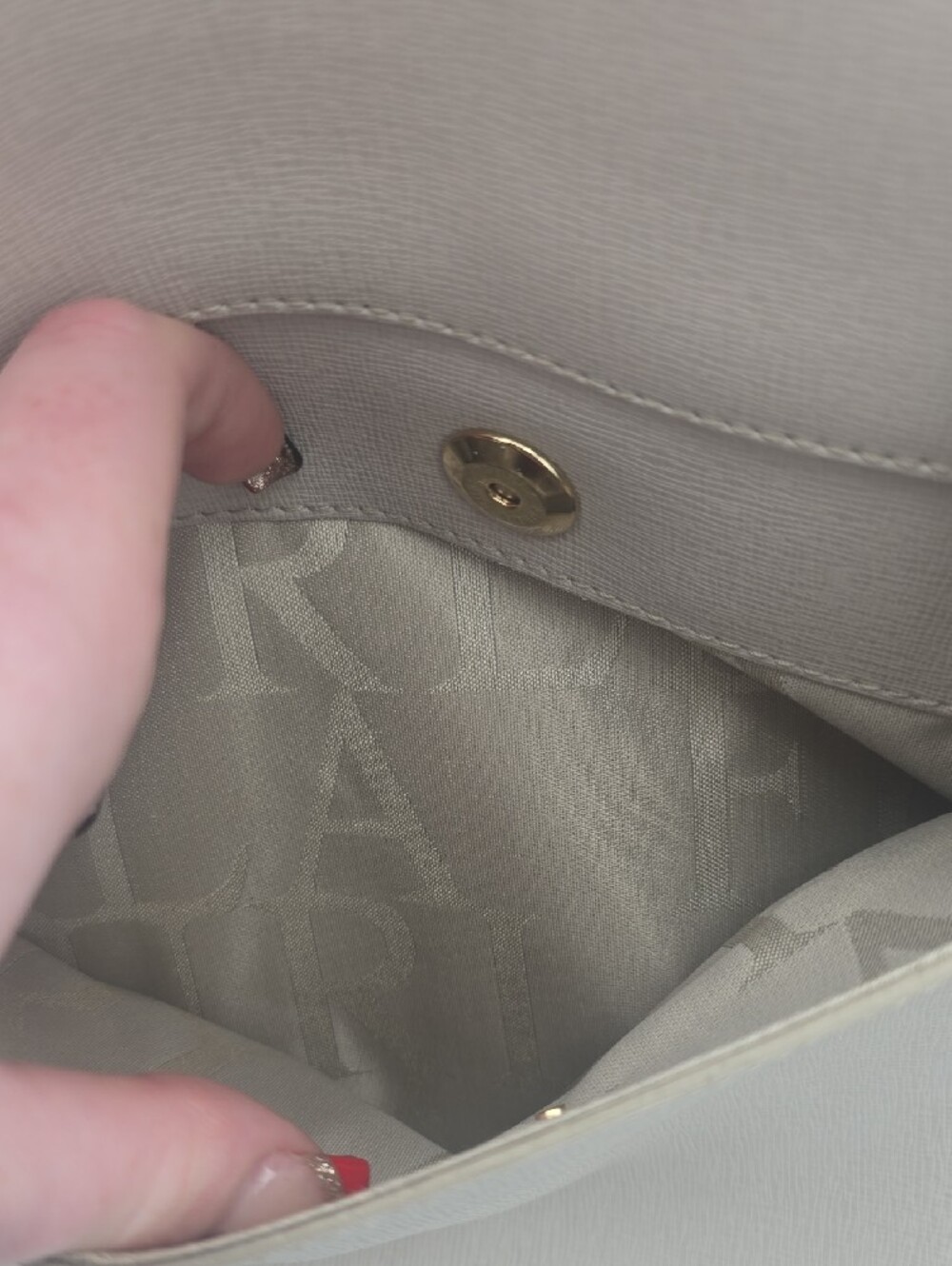 Furla Piper Top Handle Beige Medium Satchel/Dome Bag W Gold Hardware  (NWT)✨️🤍✨ - Picture 10 of 15